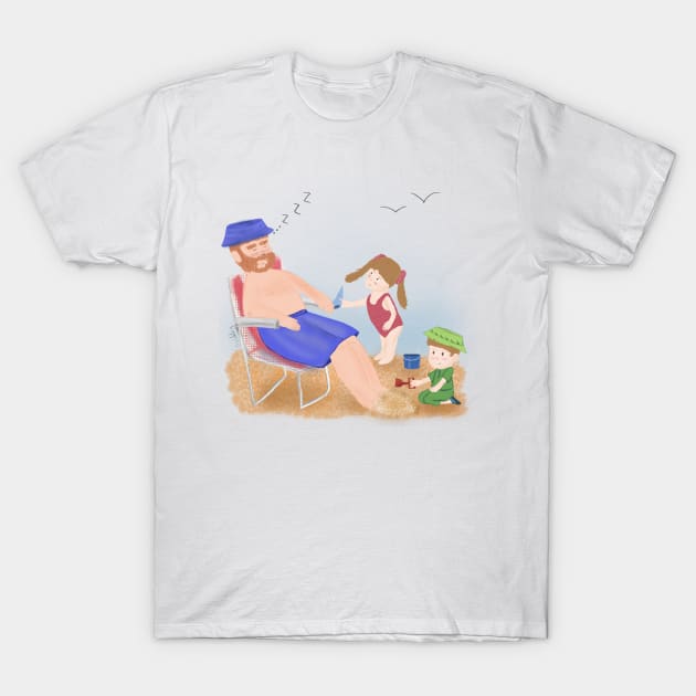 Day at the beach T-Shirt by Charlotsart